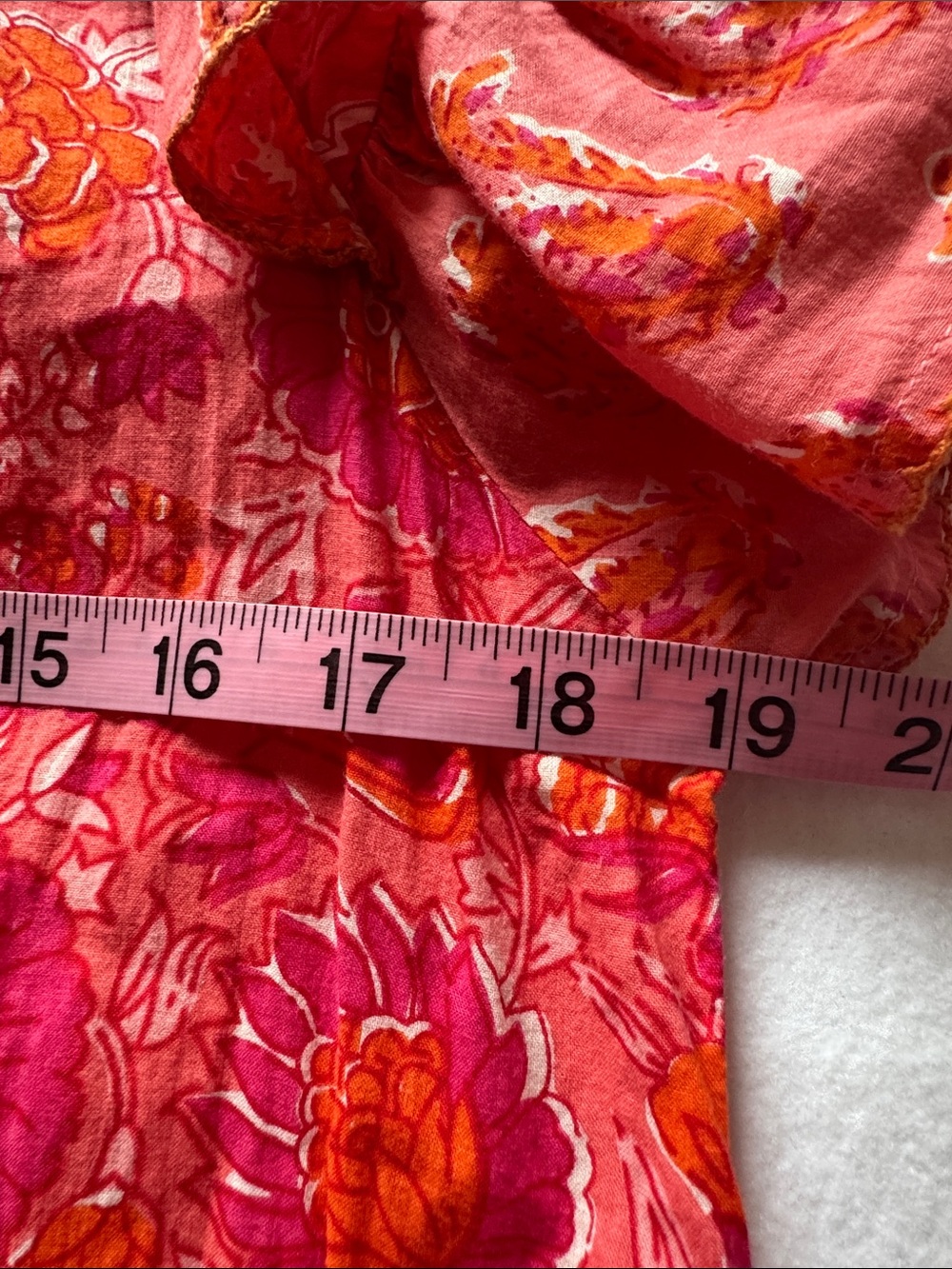 Uncle Frank Cotton Cottagecore Block Print Mini Ruffle Hem Boho Size Small - Picture 6 of 10